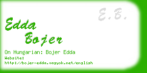 edda bojer business card